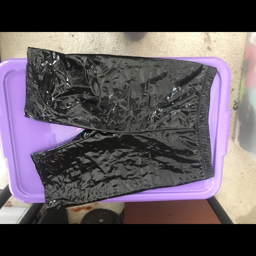 Black leather shorts from forever 22